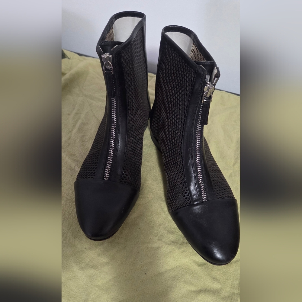 Jil SANDER LEATHER MESH BOOTS 37